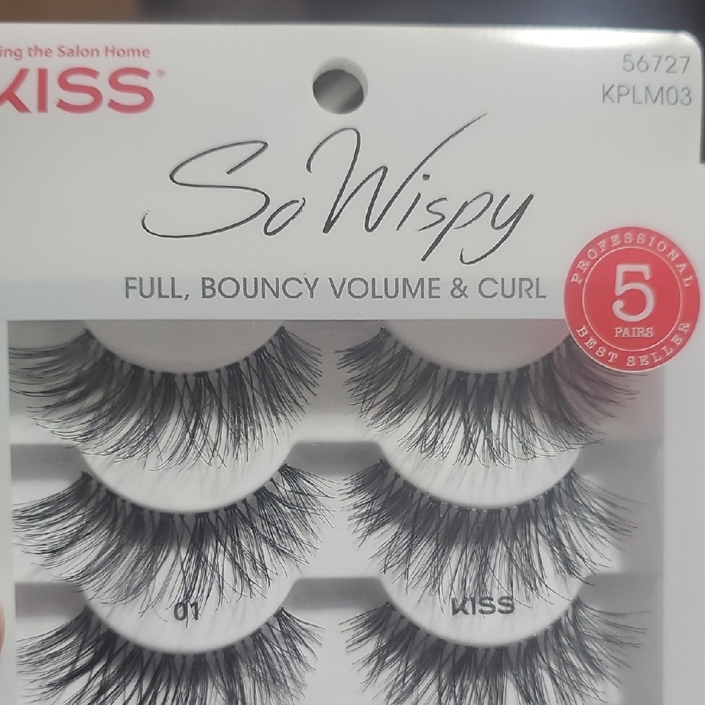 Kiss So Wispy Eyelashes 01 Signature‎ Wispy Effect BOGO- Black NEW
